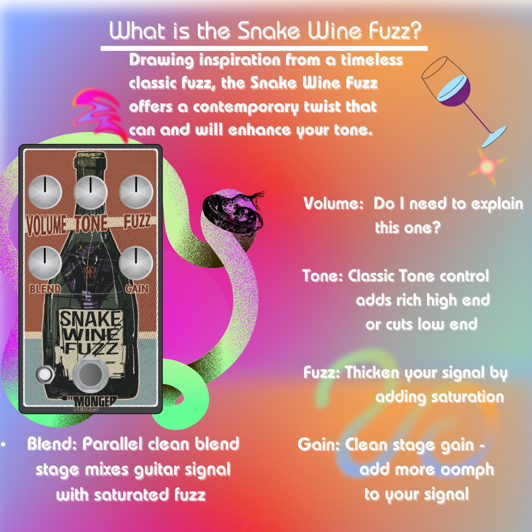 low gain fuzz pedal Snake Wine Fuzz